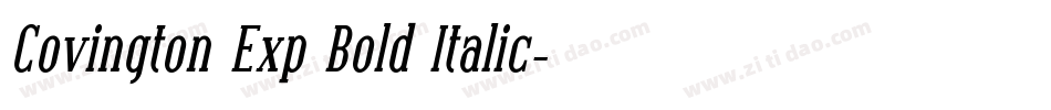 Covington Exp Bold Italic字体转换